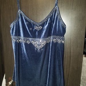 Royal blue and silver rhinestones Camisole